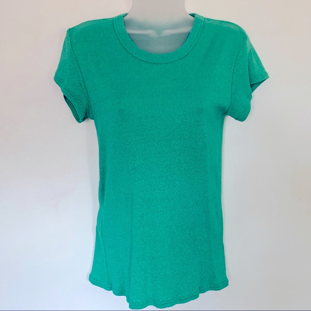 Michael Stars crew neck shine tee OS green